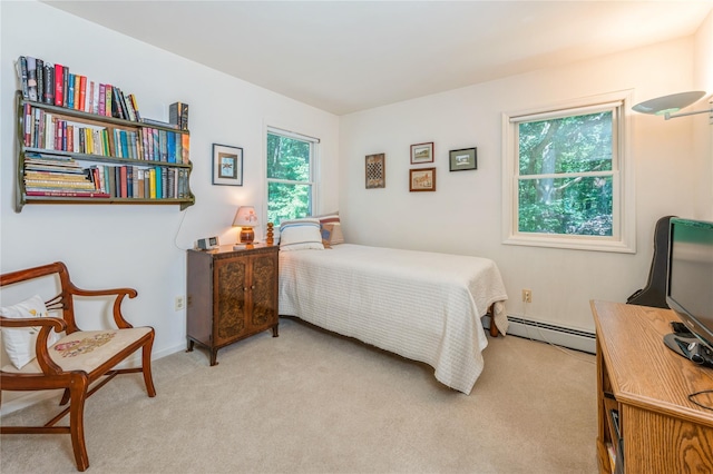 210 Bulsontown Rd, Stony Point, NY 10980 - bedroom with a baseboard heating unit and light colored carpet