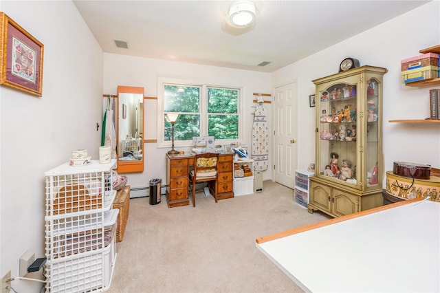 210 Bulsontown Rd, Stony Point, NY 10980 - office with light colored carpet and a baseboard radiator