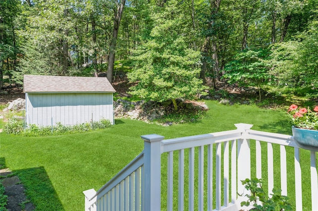 210 Bulsontown Rd, Stony Point, NY 10980 - view of green lawn featuring a storage shed