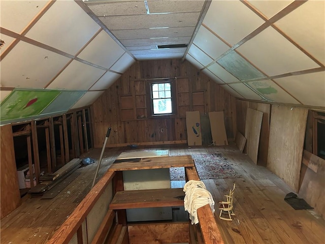 view of attic