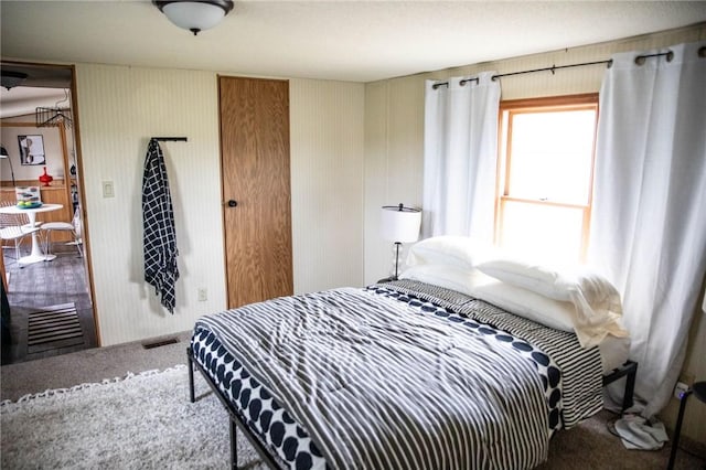 view of carpeted bedroom