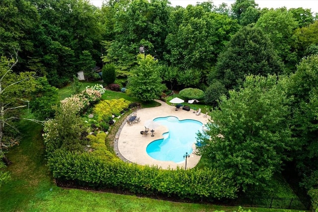 view of pool featuring a patio area