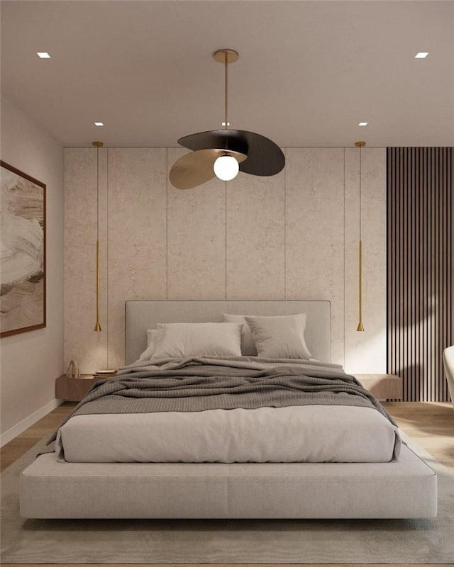 bedroom with ceiling fan