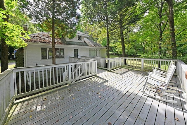 view of wooden terrace