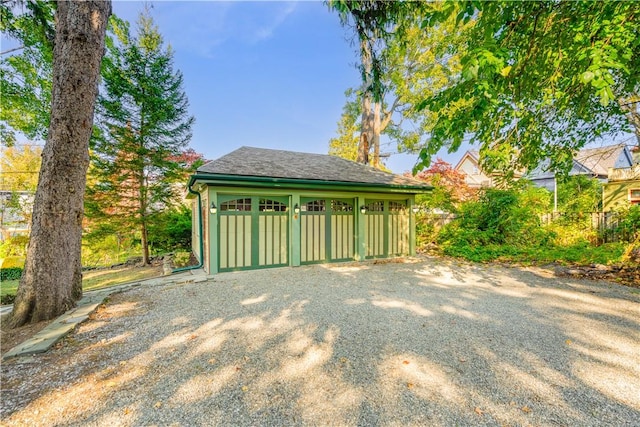 view of outdoor structure featuring a garage