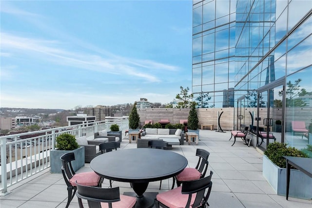 view of patio / terrace featuring an outdoor living space