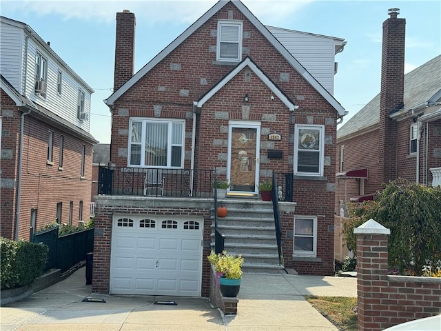 view of front facade with a garage