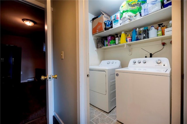 laundry room with washer and clothes dryer