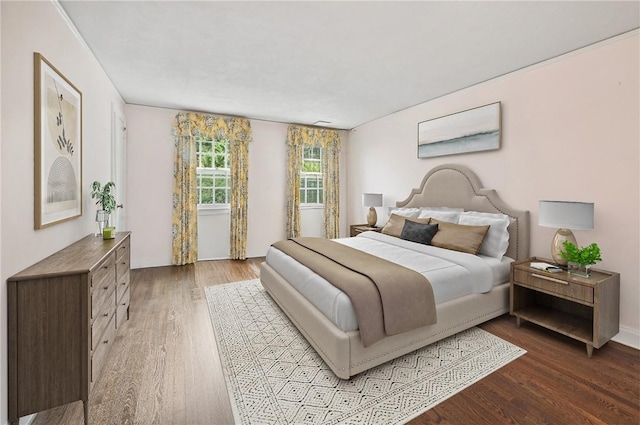 bedroom featuring light hardwood / wood-style flooring