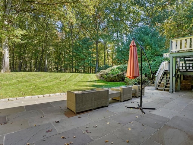 view of patio / terrace with an outdoor hangout area