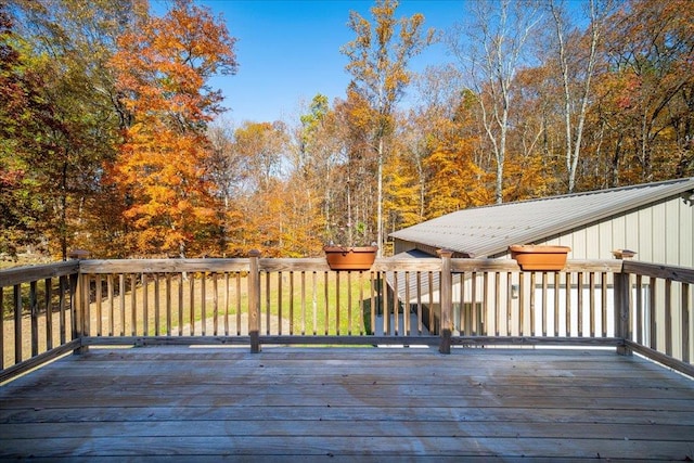 view of wooden terrace