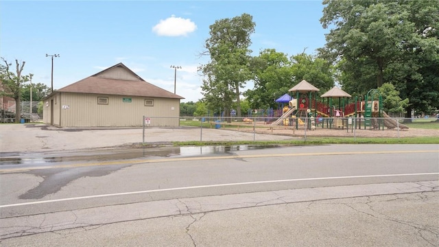 view of jungle gym