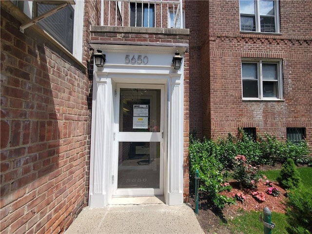 view of doorway to property