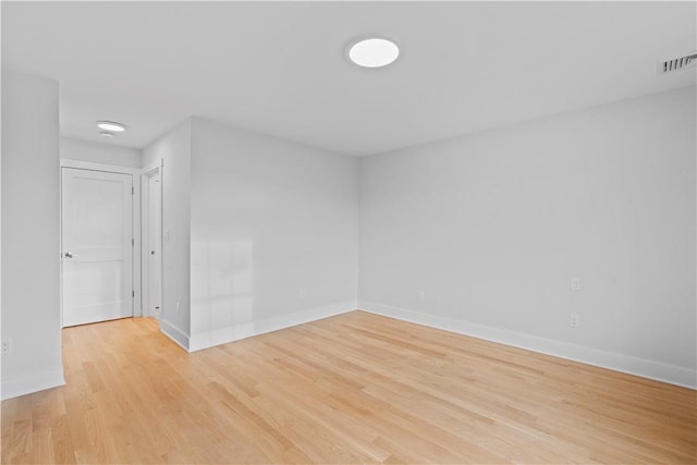 empty room featuring light hardwood / wood-style flooring