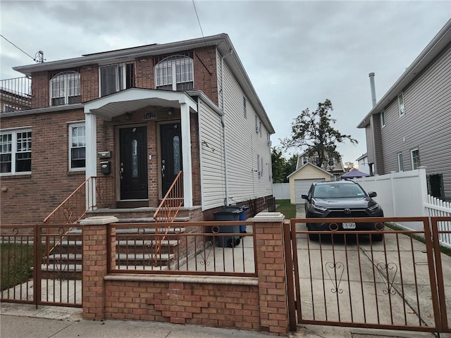 view of front of home featuring a garage