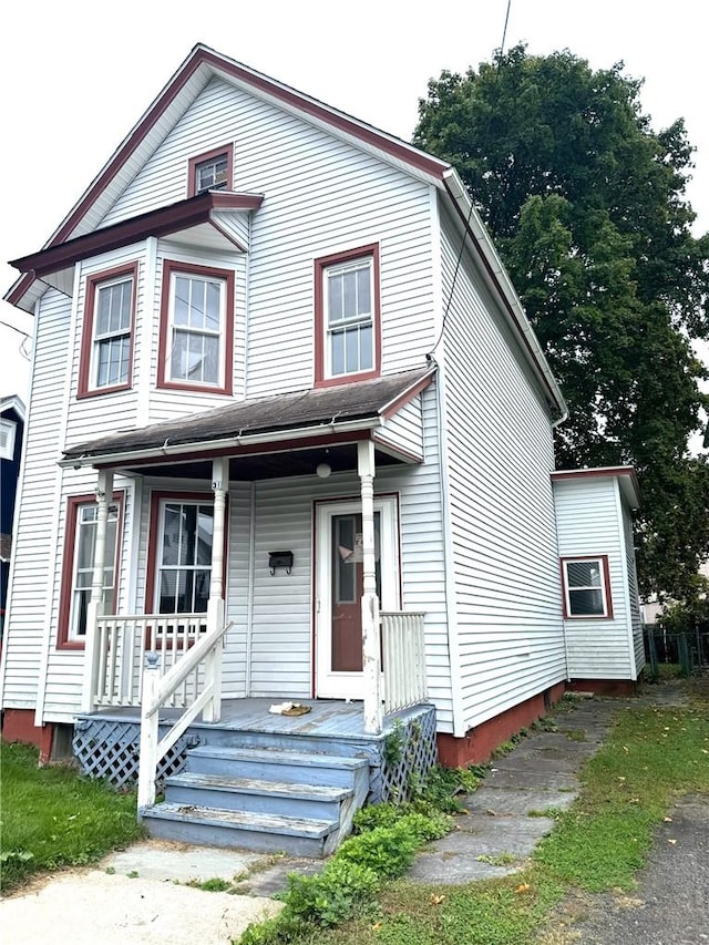 view of front of house featuring covered porch