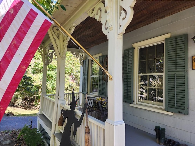 exterior space with a porch