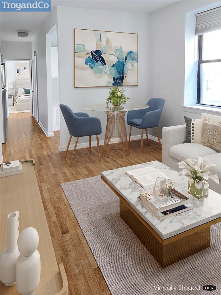 living room featuring light hardwood / wood-style floors