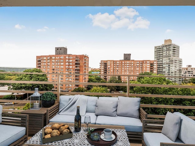 balcony with an outdoor living space