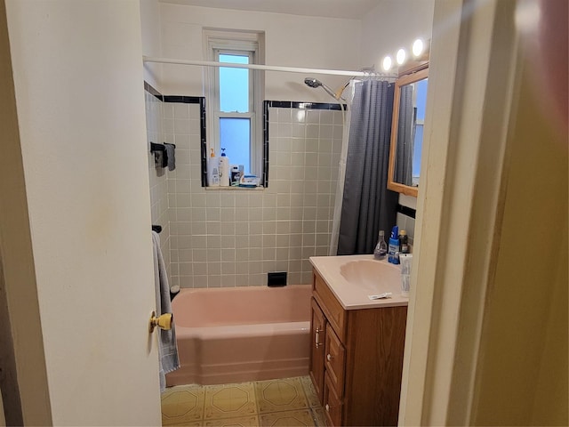 245 Rumsey Rd Unit 7B, Yonkers, NY 10701 - bathroom with vanity and shower / bath combo with shower curtain