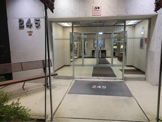 view of doorway to property