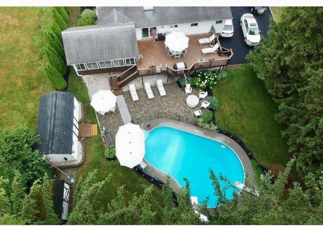 birds eye view of property