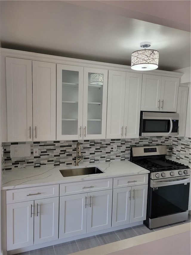 kitchen with white cabinetry