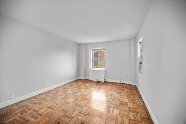 empty room featuring light parquet floors