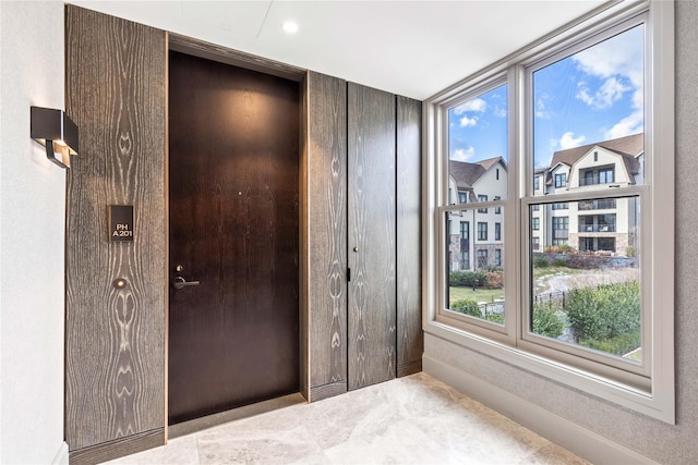 unfurnished bedroom featuring a closet