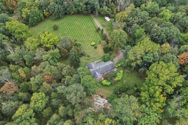 bird's eye view with a rural view