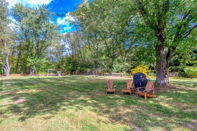 view of yard featuring a playground