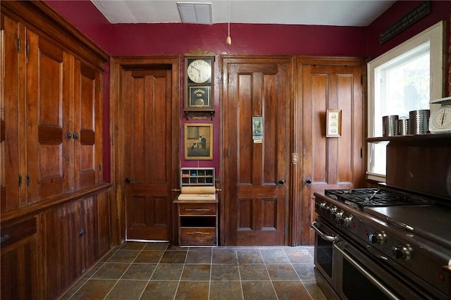 kitchen featuring range with two ovens