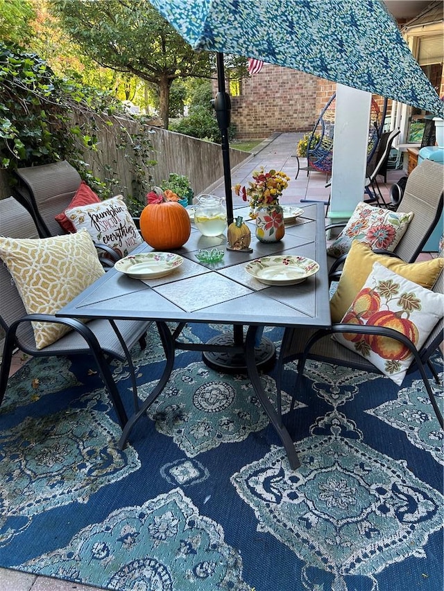 balcony featuring a patio