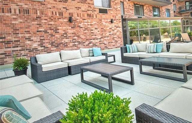 view of patio with outdoor lounge area