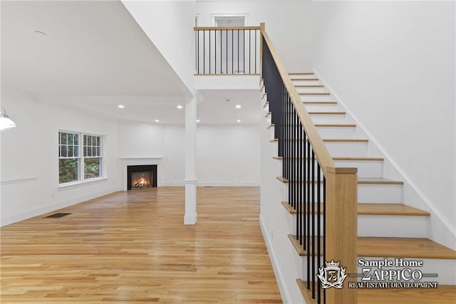 interior space featuring wood-type flooring