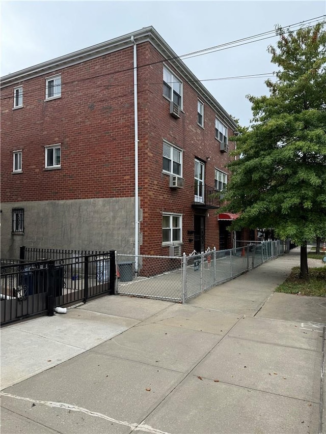 view of building exterior featuring cooling unit