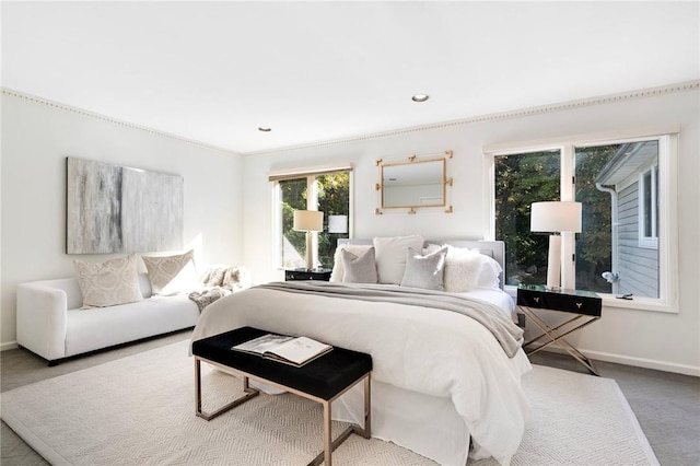 view of carpeted bedroom