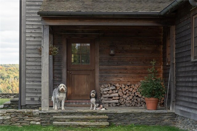 view of doorway to property