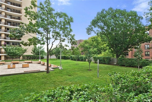 view of yard with a patio