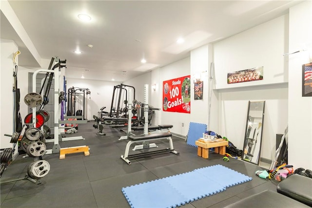 view of workout area