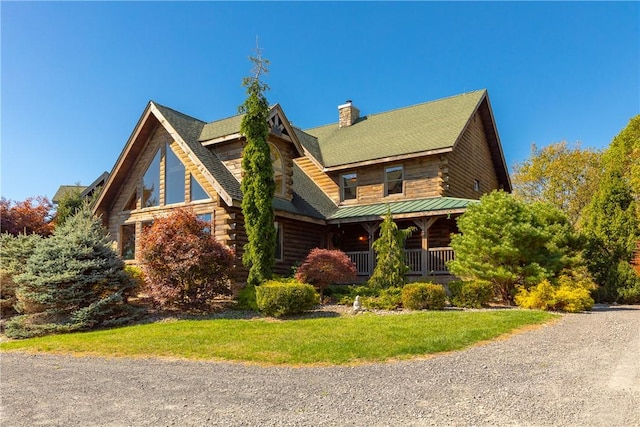 view of front of house featuring covered porch