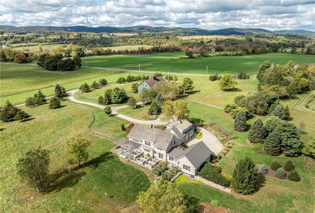 bird's eye view featuring a rural view