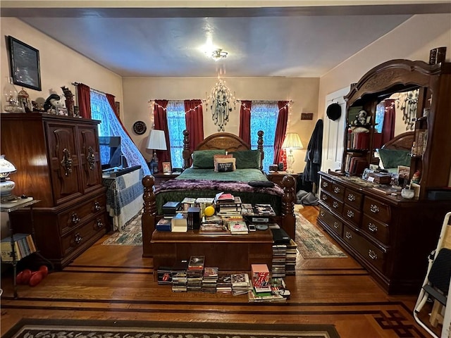 bedroom featuring hardwood / wood-style flooring