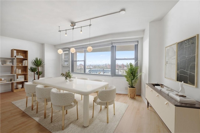 dining area featuring light hardwood / wood-style flooring