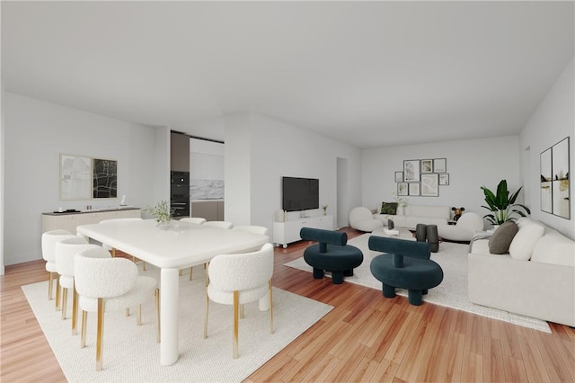 dining area featuring light hardwood / wood-style flooring