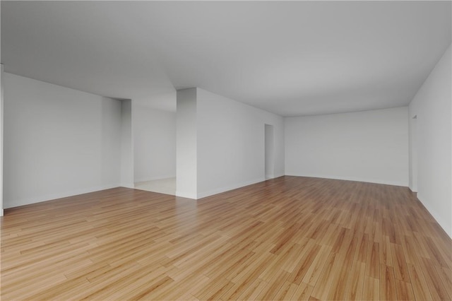 empty room featuring light hardwood / wood-style flooring