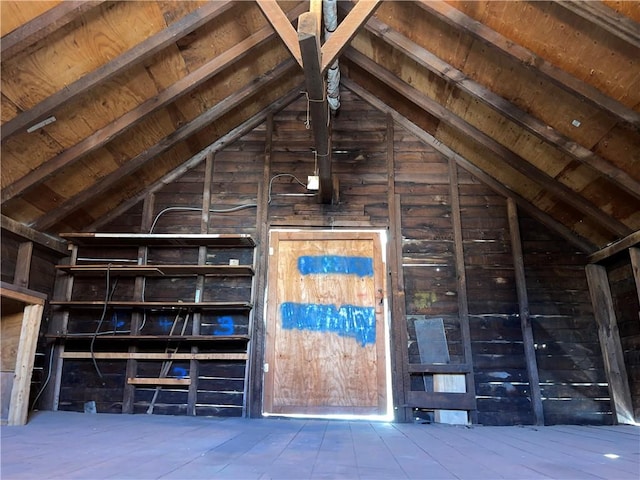 view of attic