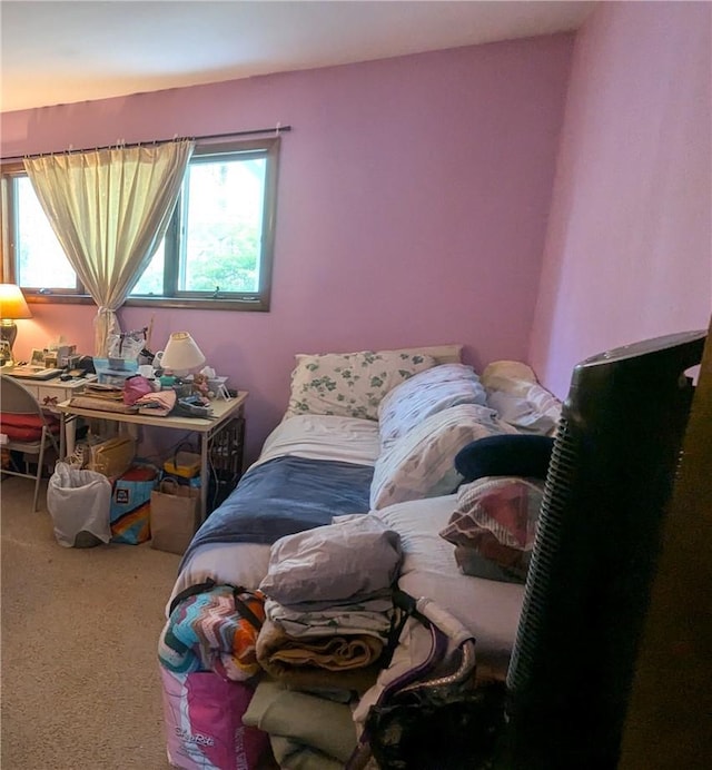 bedroom with carpet floors