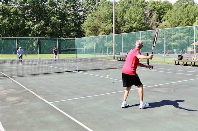 view of tennis court