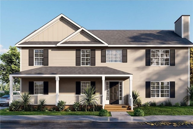 view of front of property with a porch